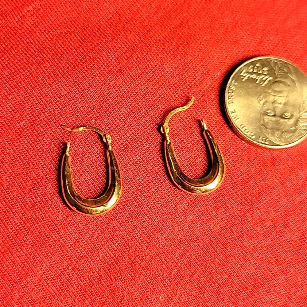 Stamped 14k dainty pierced earrings